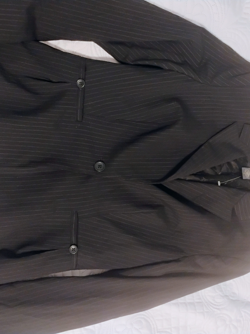 Banana Republic Women's Black Pinstripe Tailored Fit Blazer